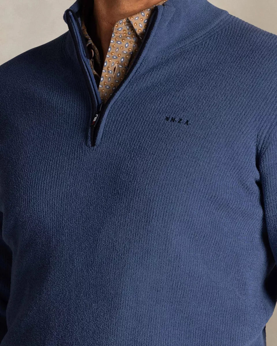 NEW ZEALAND AUCKLAND Pullover Half Zip - River Blue