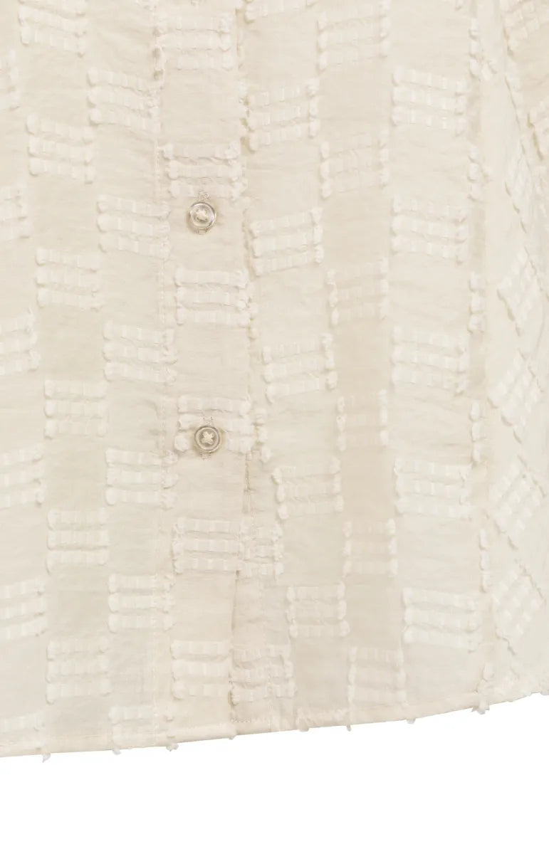 YAYA Jacquard Blouse Korte Mouwen