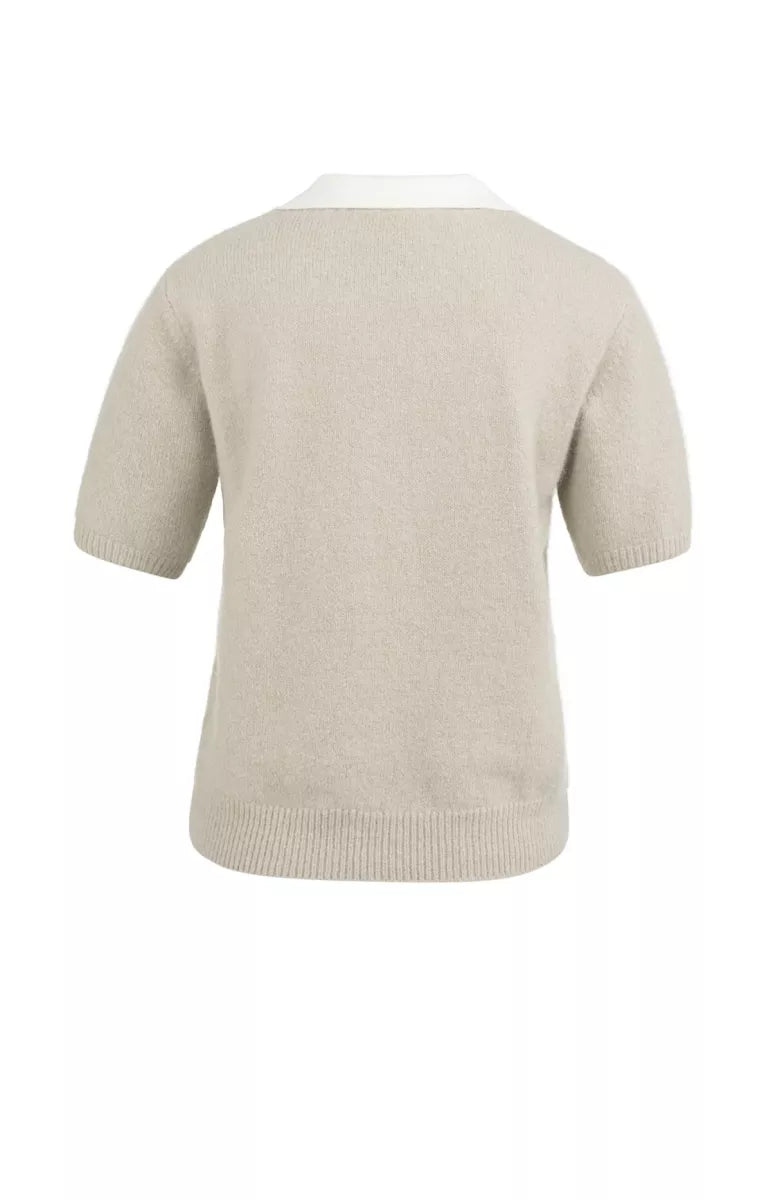 YAYA Korte Mouwen Trui met Kraag