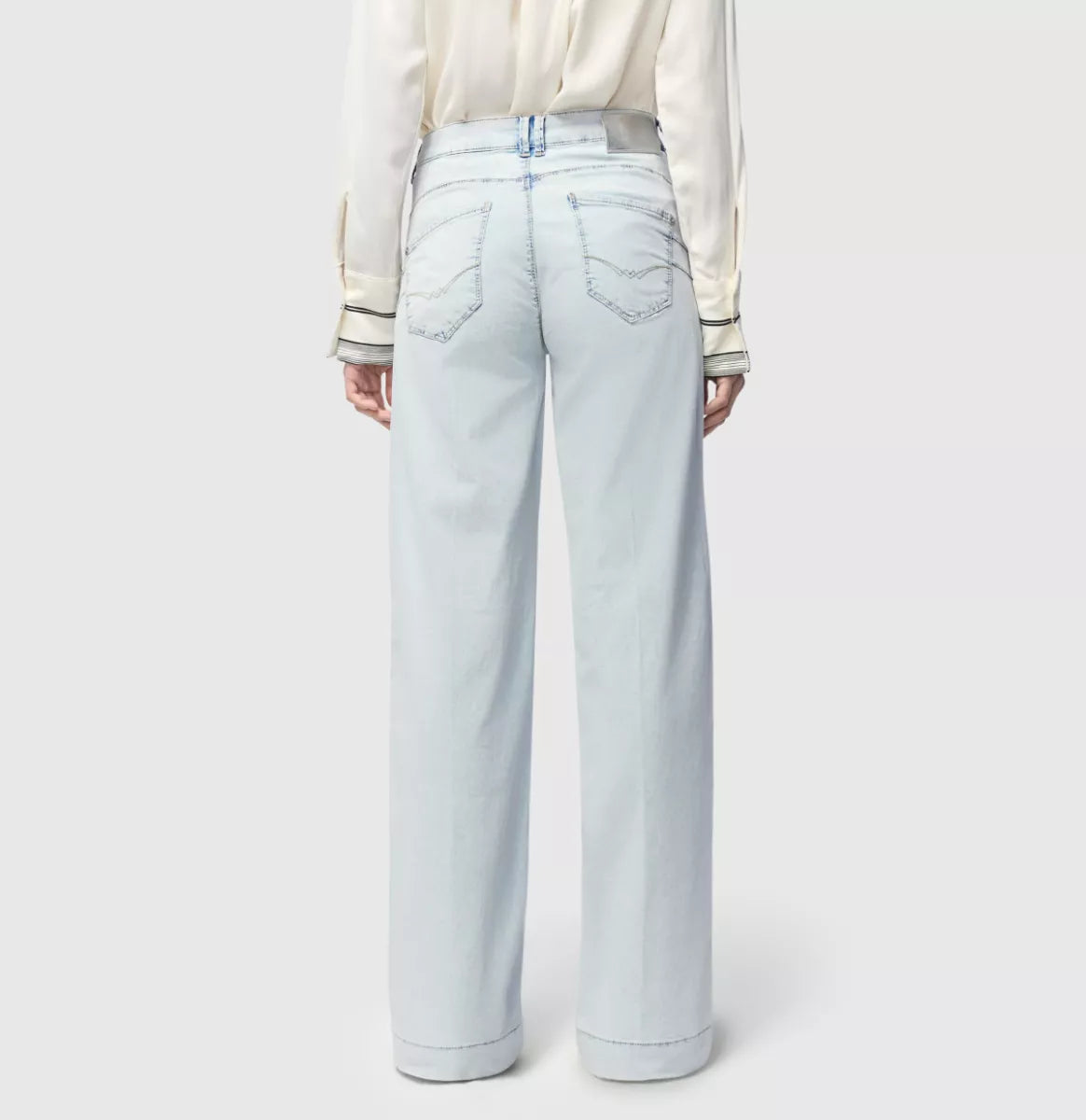 MAC JEANS Rich Palazzo - Bleached Japan Blue