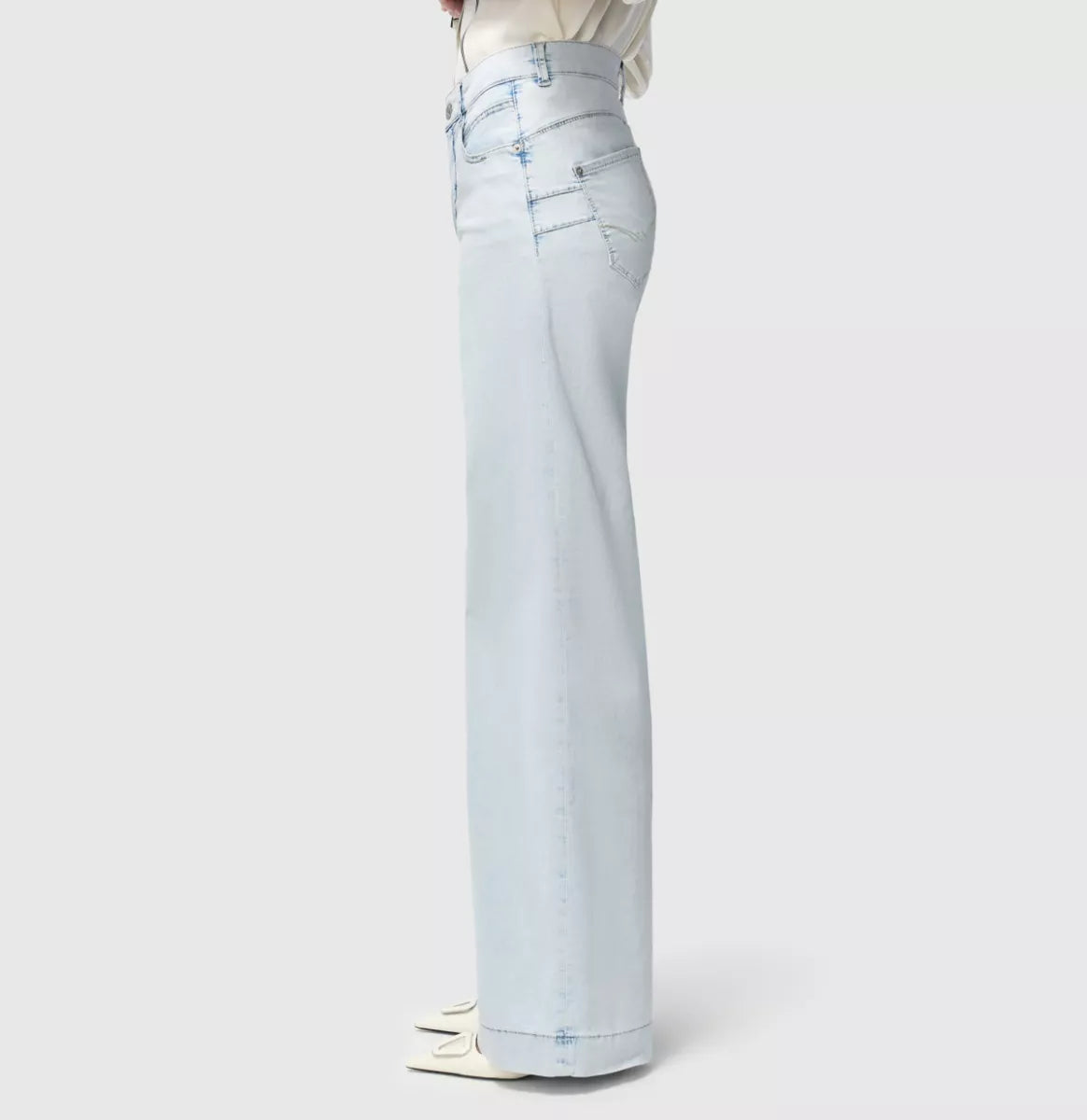 MAC JEANS Rich Palazzo - Bleached Japan Blue