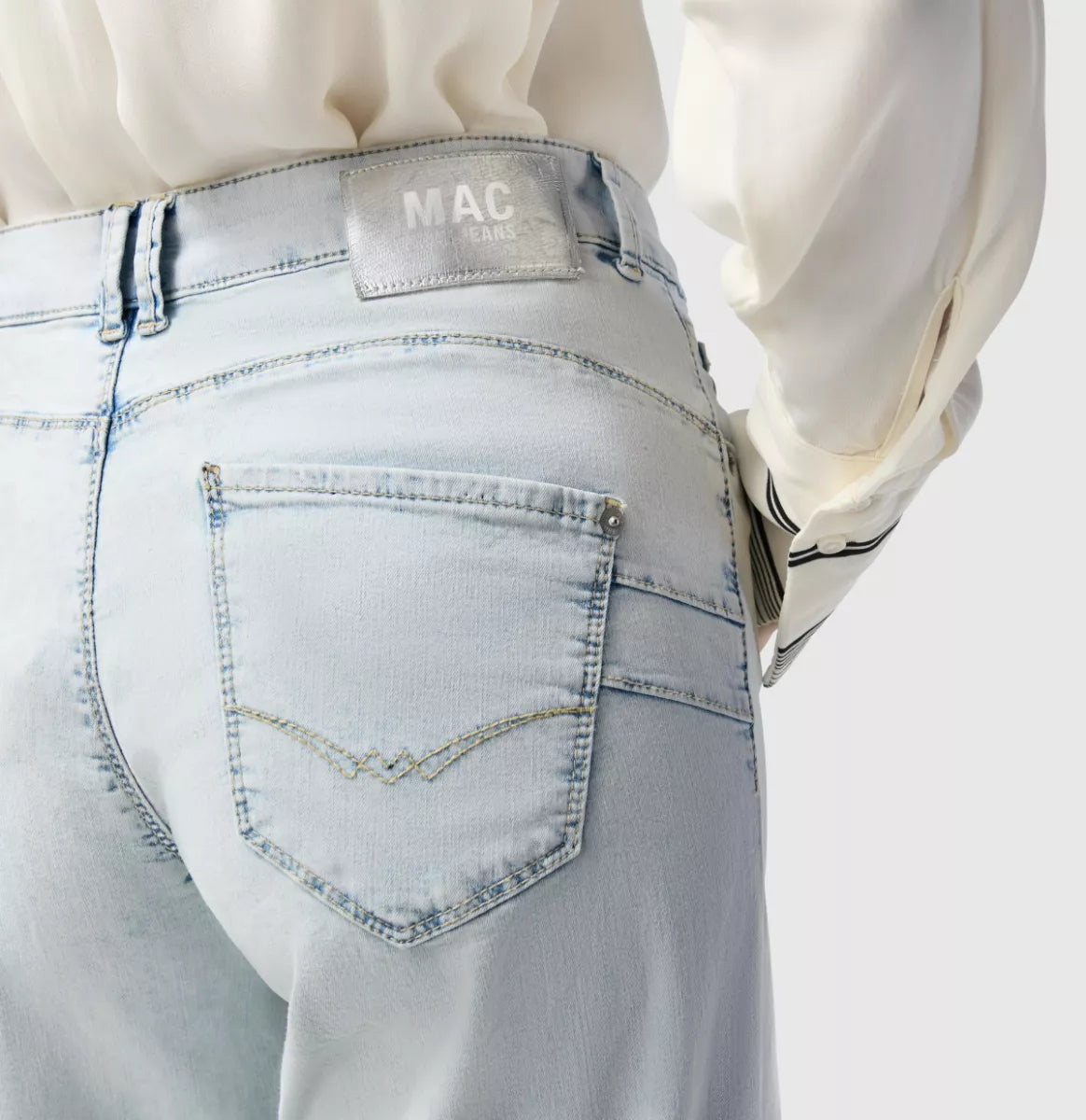 MAC JEANS Rich Palazzo - Bleached Japan Blue
