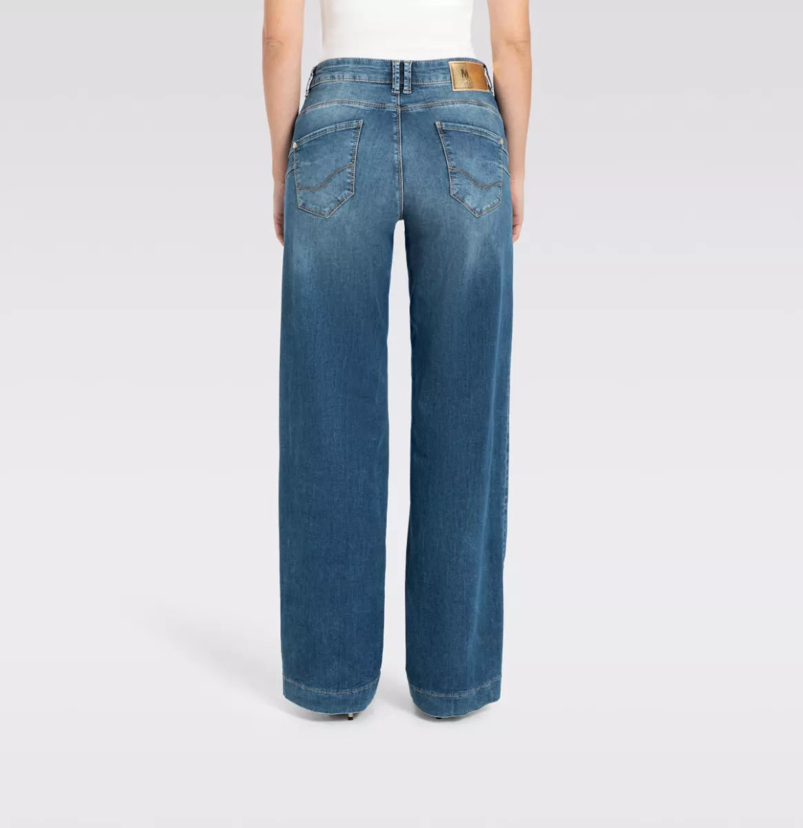 MAC JEANS Rich Palazzo - Navy Heavy Wash