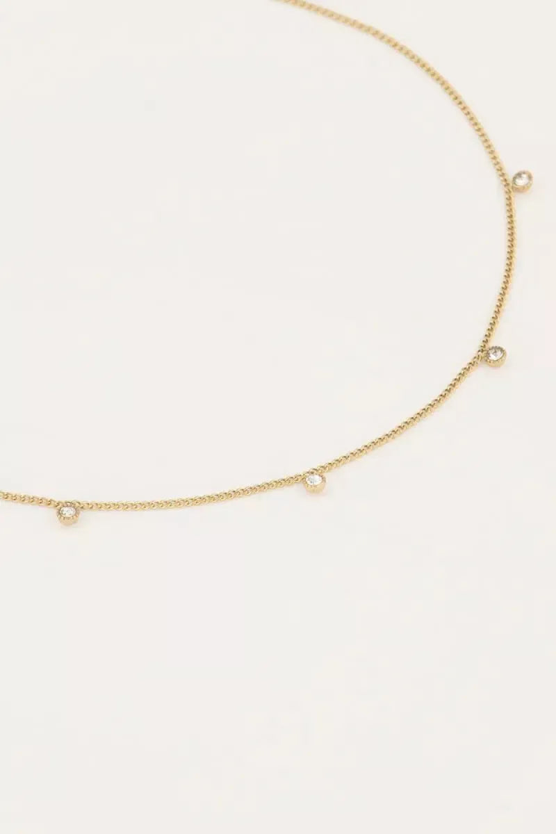 MY JEWELLERY Ketting Vijf Strass Steentjes