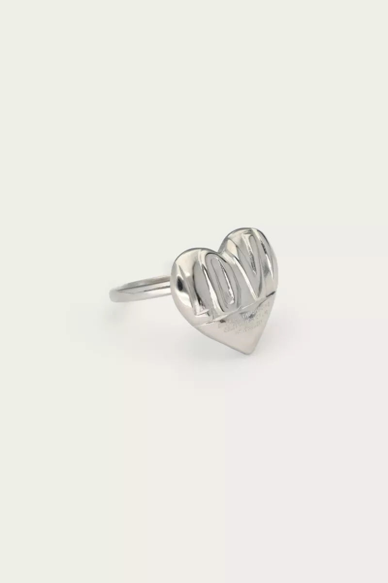 MY JEWELLERY Bold Ring With Love Heart - Zilver