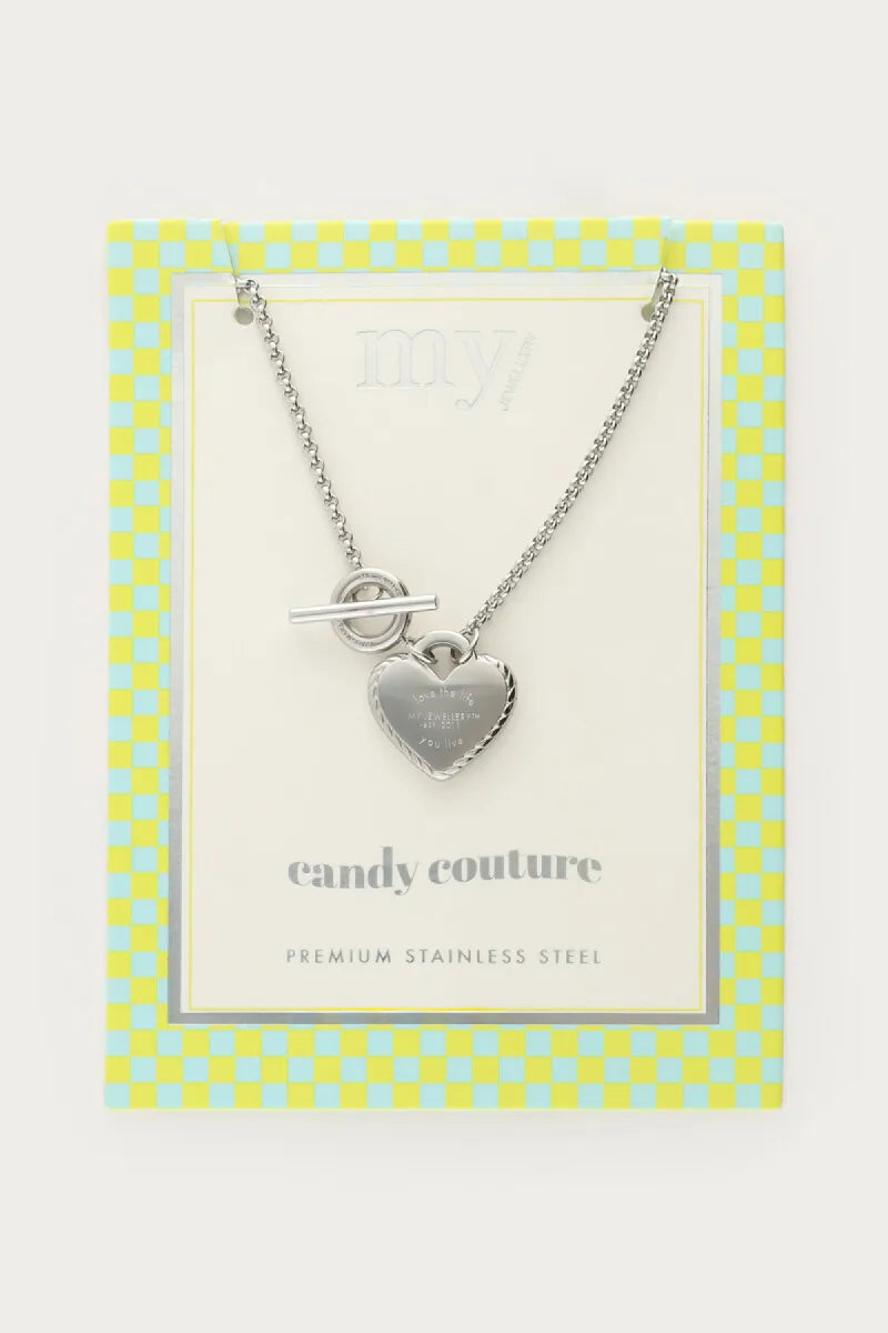 MY JEWELLERY Candy Ketting & Hartje - Zilver
