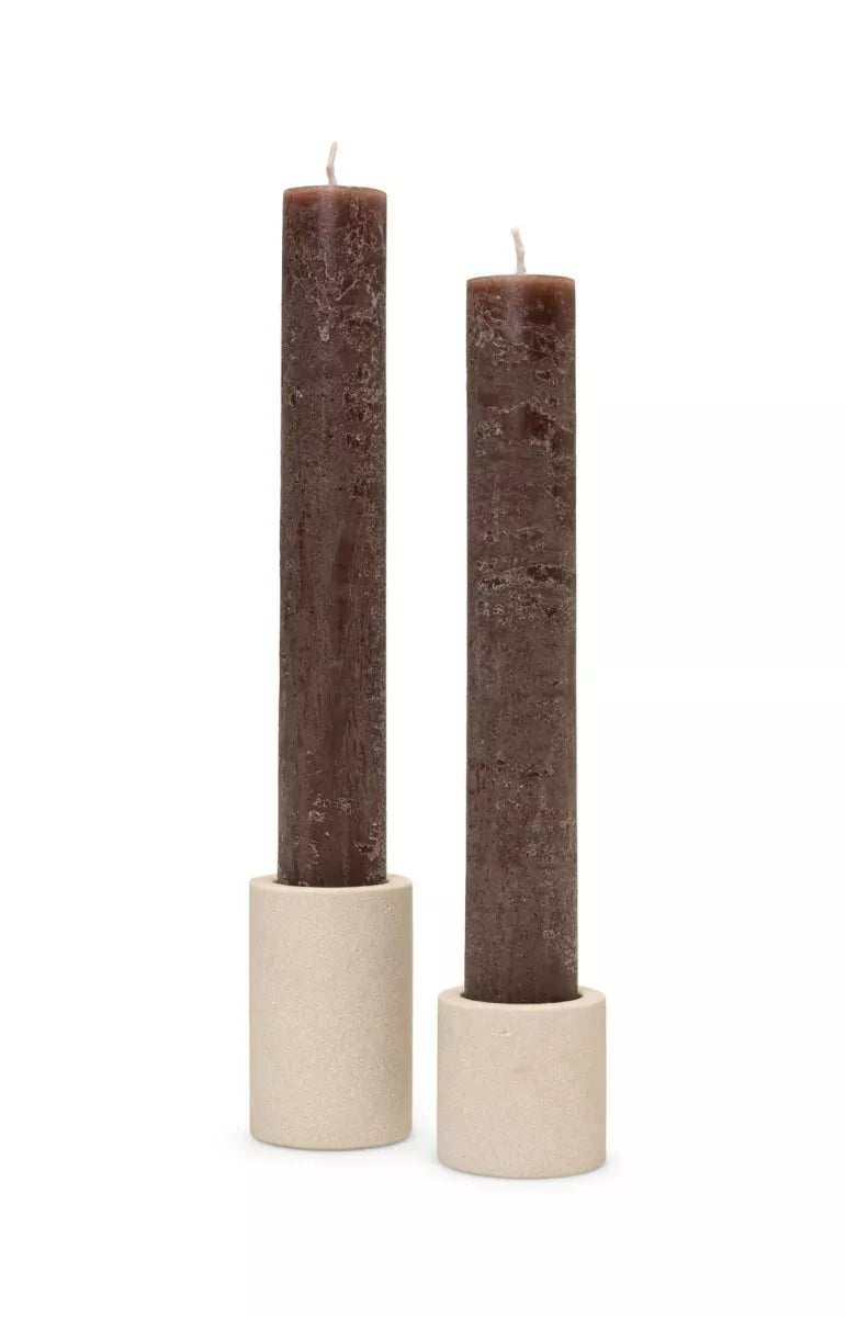 YAYA Rustieke Dinerkaarsen - Brown