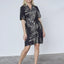 SISTERS POINT Emsa Dress - Black Leaf