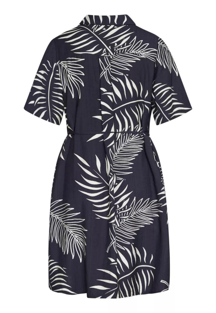 SISTERS POINT Emsa Dress - Black Leaf