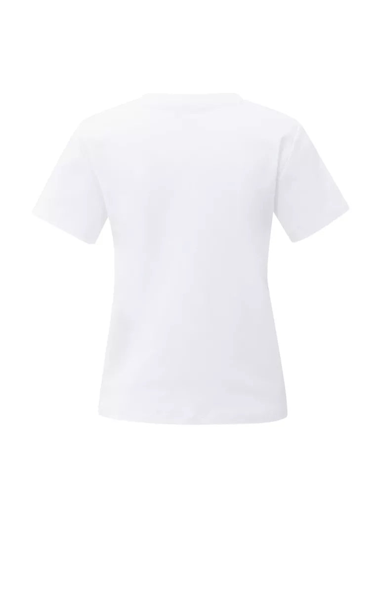 YAYA T-Shirt met Stikdetails - Wit