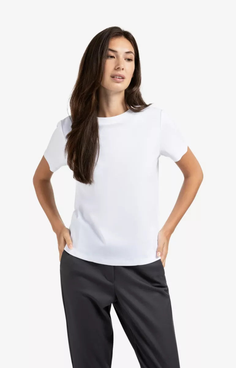 YAYA T-Shirt met Stikdetails - Wit