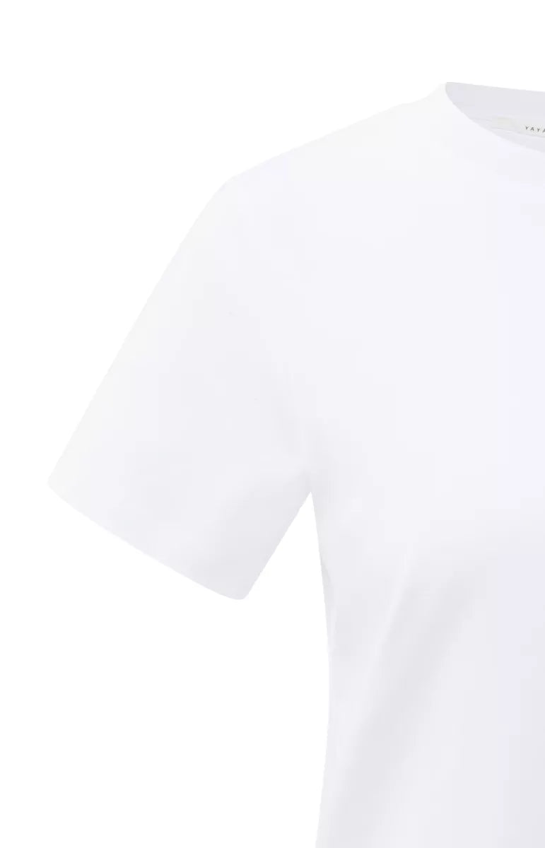 YAYA T-Shirt met Stikdetails - Wit
