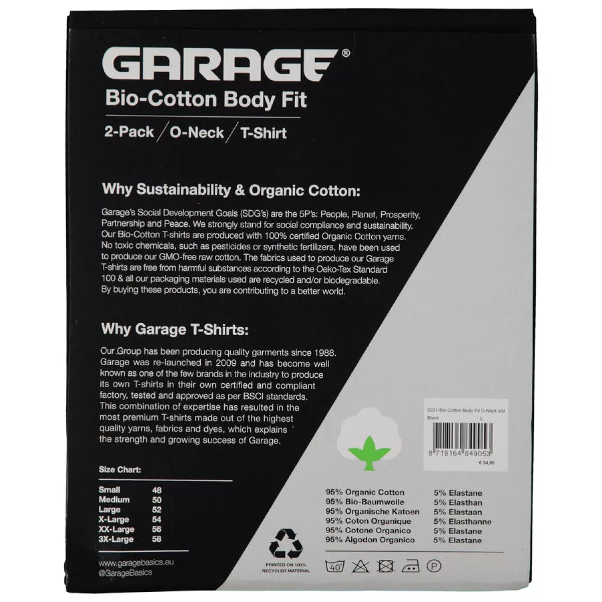 GARAGE GARAGE Bodyfit | 2Pack ONeck-Zwart