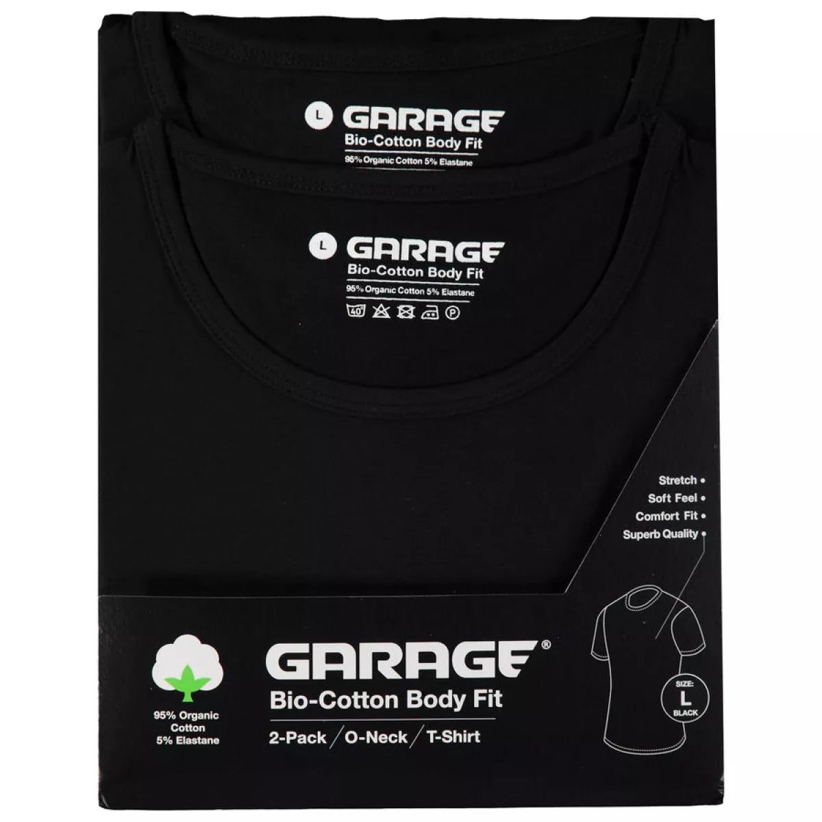 GARAGE GARAGE Bodyfit | 2Pack ONeck-Zwart
