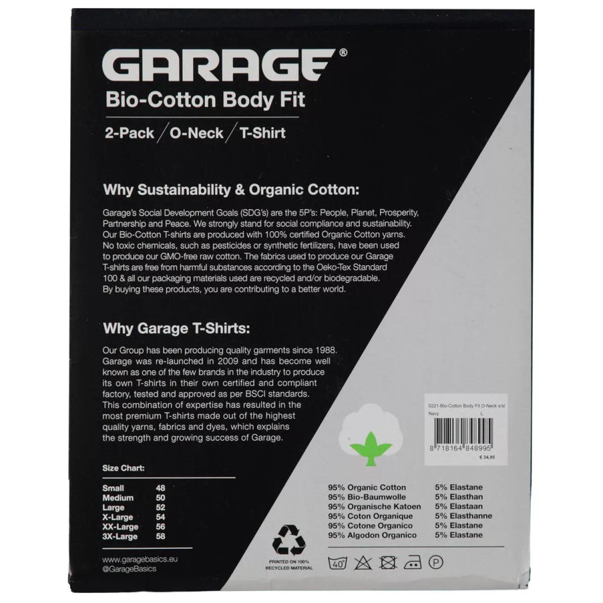 GARAGE GARAGE Bodyfit | 2Pack ONeck-Navy