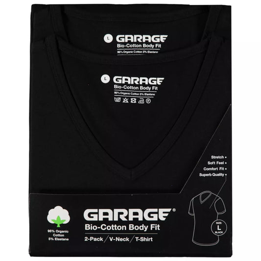 GARAGE GARAGE Bodyfit | 2Pack VNeck-Zwart
