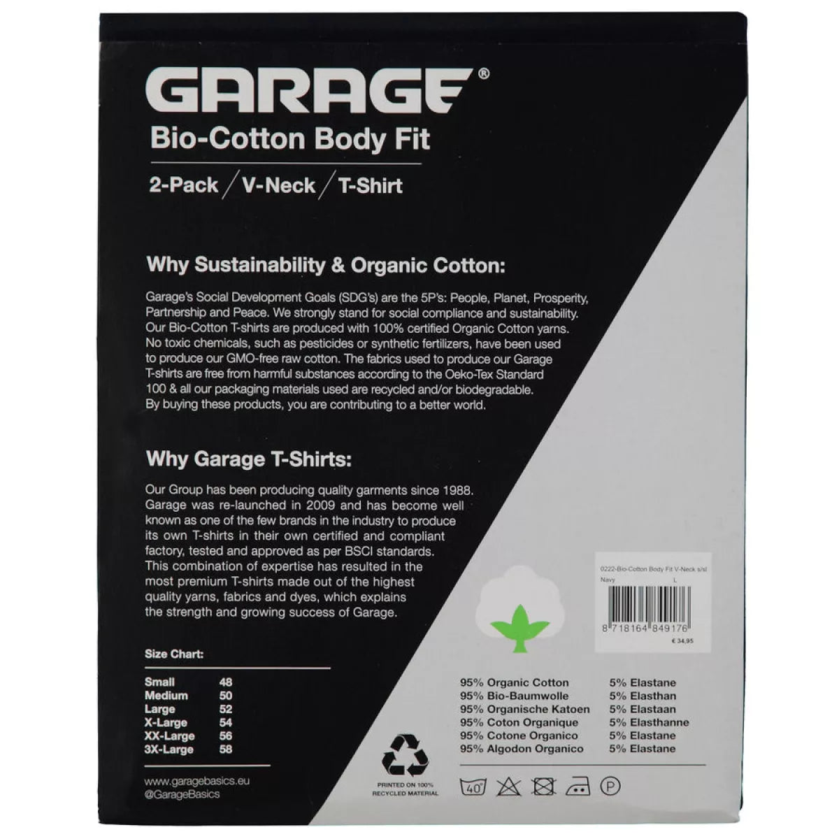 GARAGE GARAGE Bodyfit | 2Pack VNeck-Navy