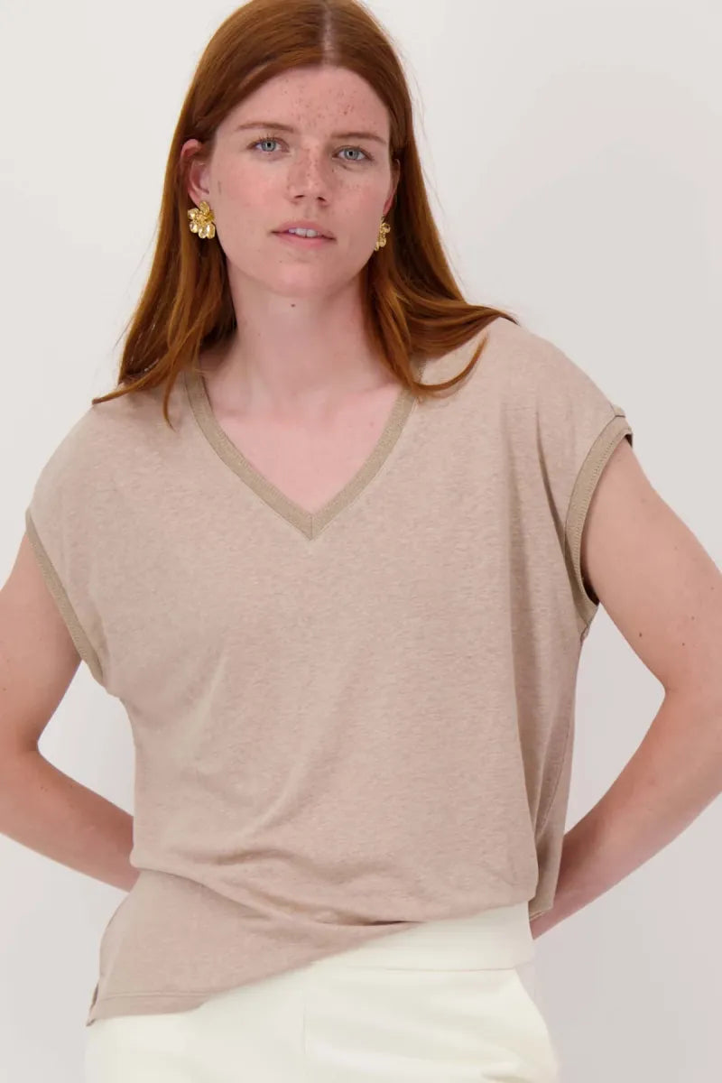 ZUSS V Hals Top Lurex