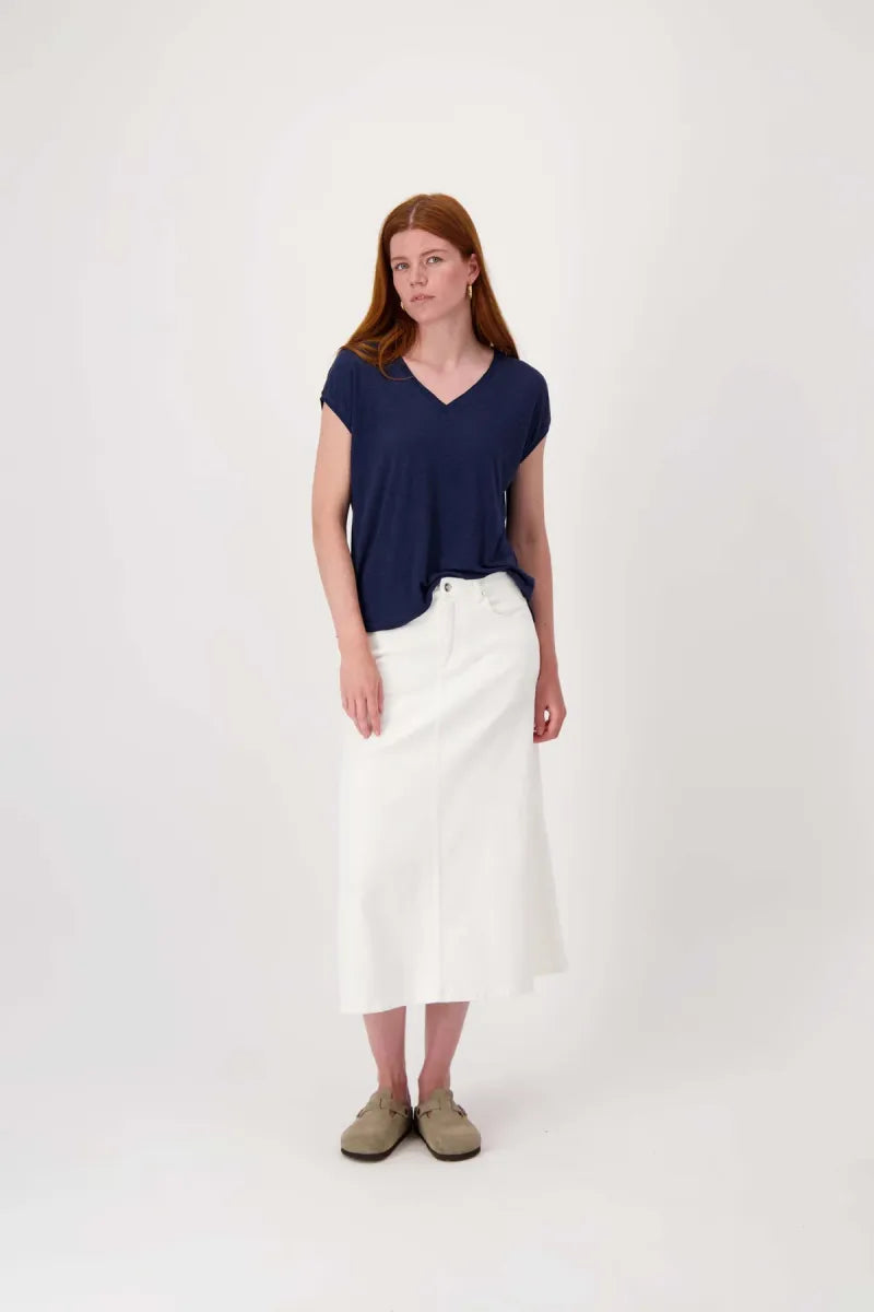 ZUSS V Hals Top met Lurex Boord