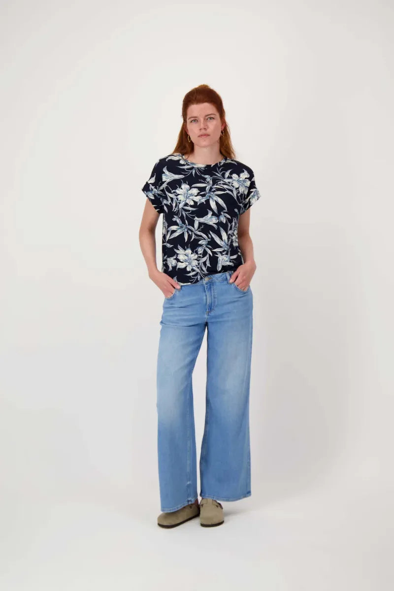 ZUSS Jersey Top met Bloemprint