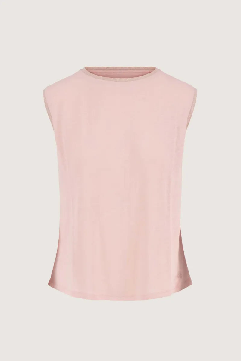 ZUSS Singlet met Lurex Boord - Soft Pink