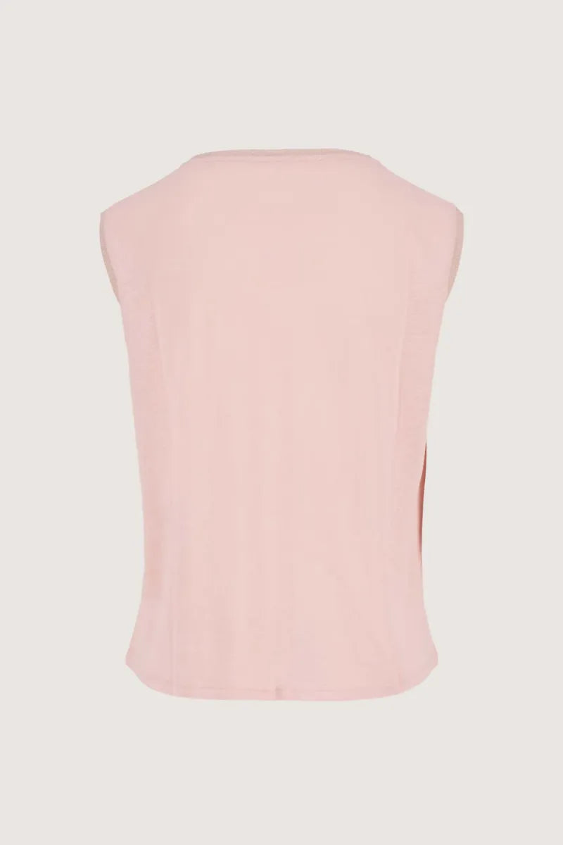 ZUSS Singlet met Lurex Boord - Soft Pink