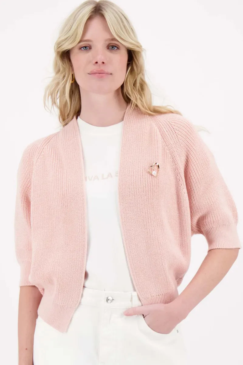 ZUSS Vest met Vleermuis Mouwen - Soft Pink