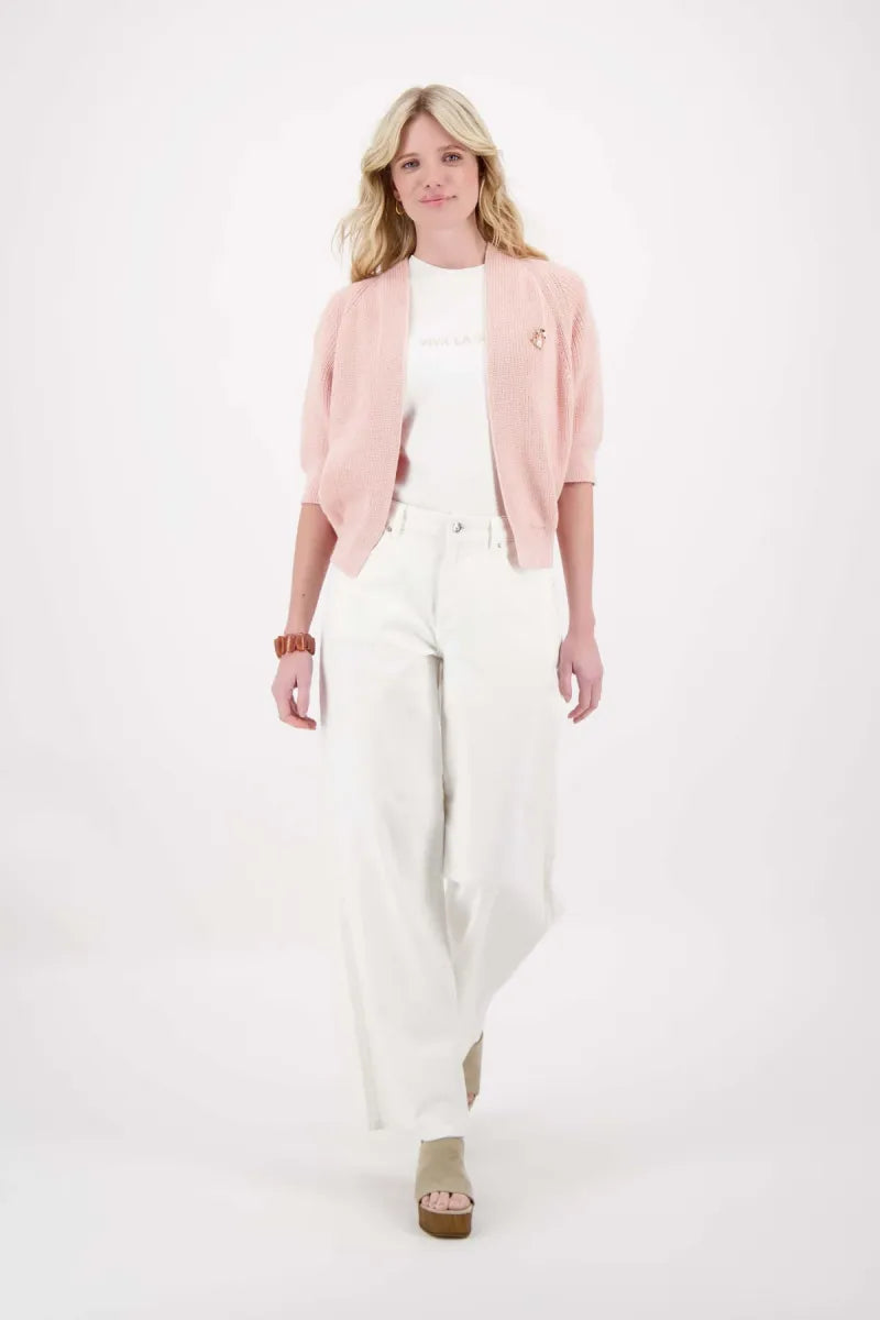 ZUSS Vest met Vleermuis Mouwen - Soft Pink