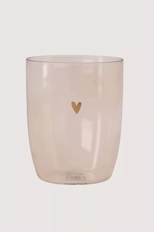 ZUSS Drinkglas Hartje - Roze