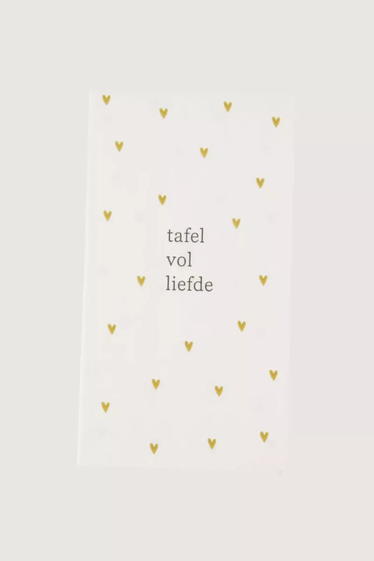 ZUSS Servetten Hartjes Tafel Vol Liefde