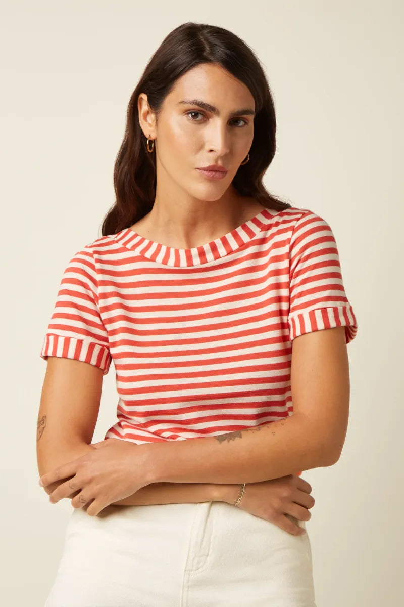 KING LOUIE Boatneck Top Chopito Stripe