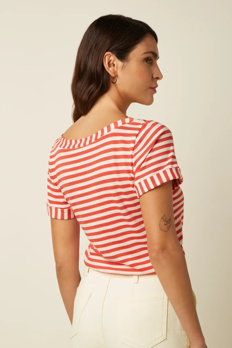 KING LOUIE Boatneck Top Chopito Stripe