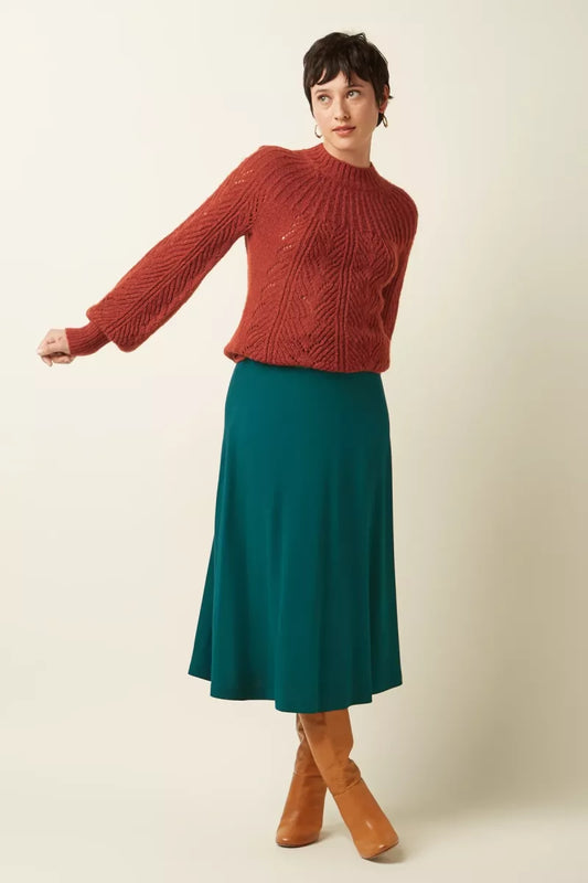 KING LOUIE Juno Midi Skirt - Groen