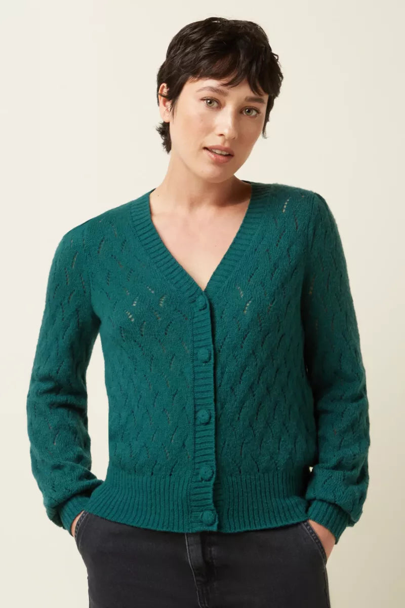 KING LOUIE Cardi Farfalle - Groen