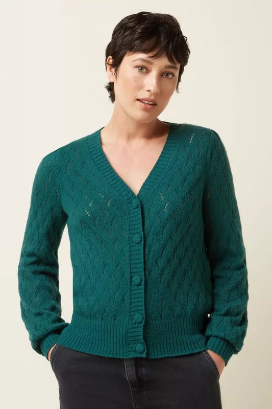 KING LOUIE Cardi Farfalle - Groen