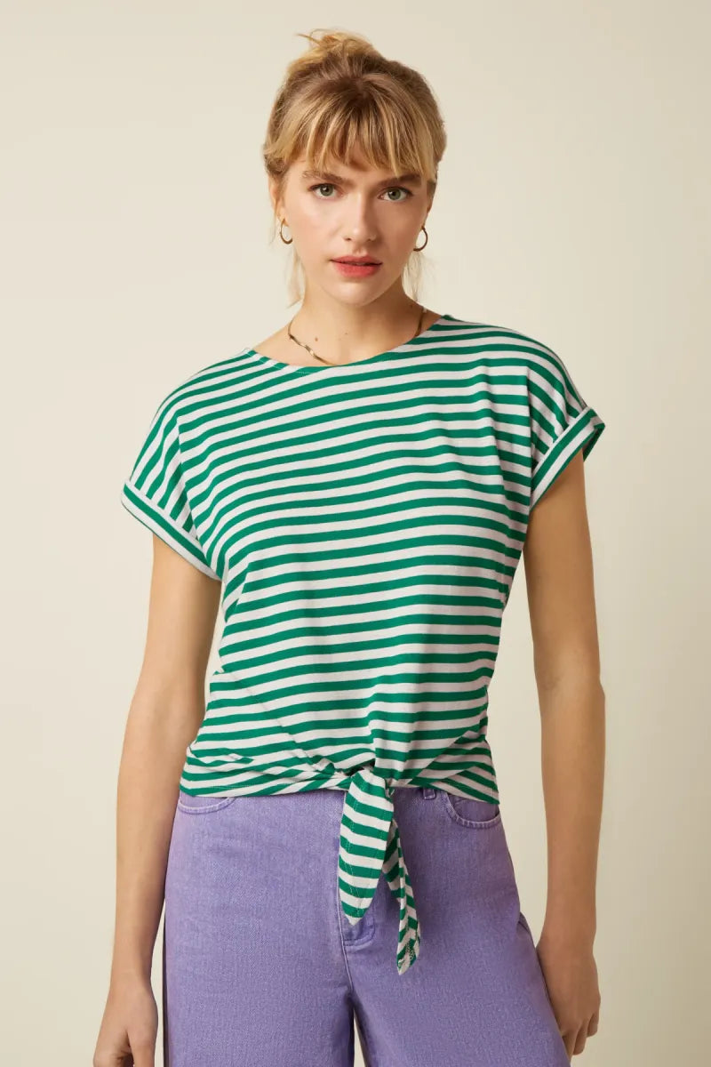 KING LOUIE Aria Knot Shirt Chopito Stripe