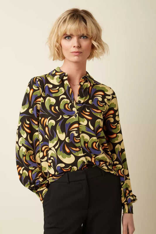 KING LOUIE Maisie Blouse - Zwart