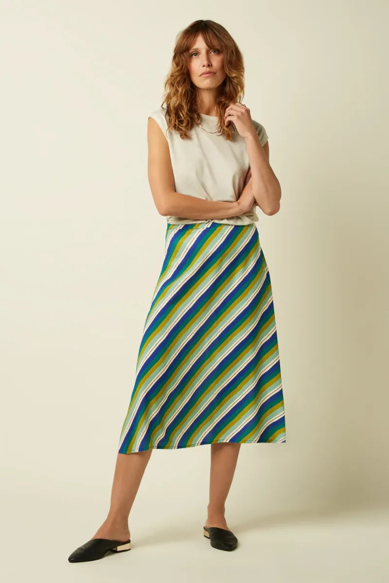 KING LOUIE Juno Midi Skirt Cliff