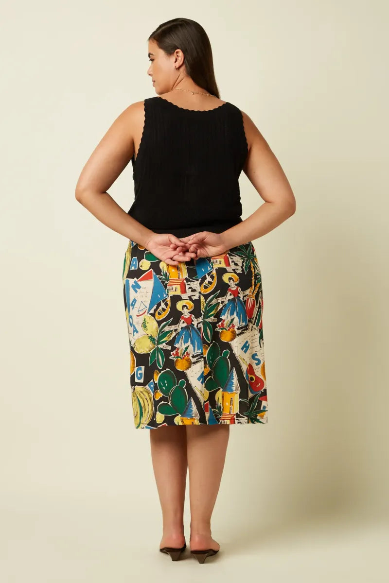 KING LOUIE Lola Button Skirt Tropez