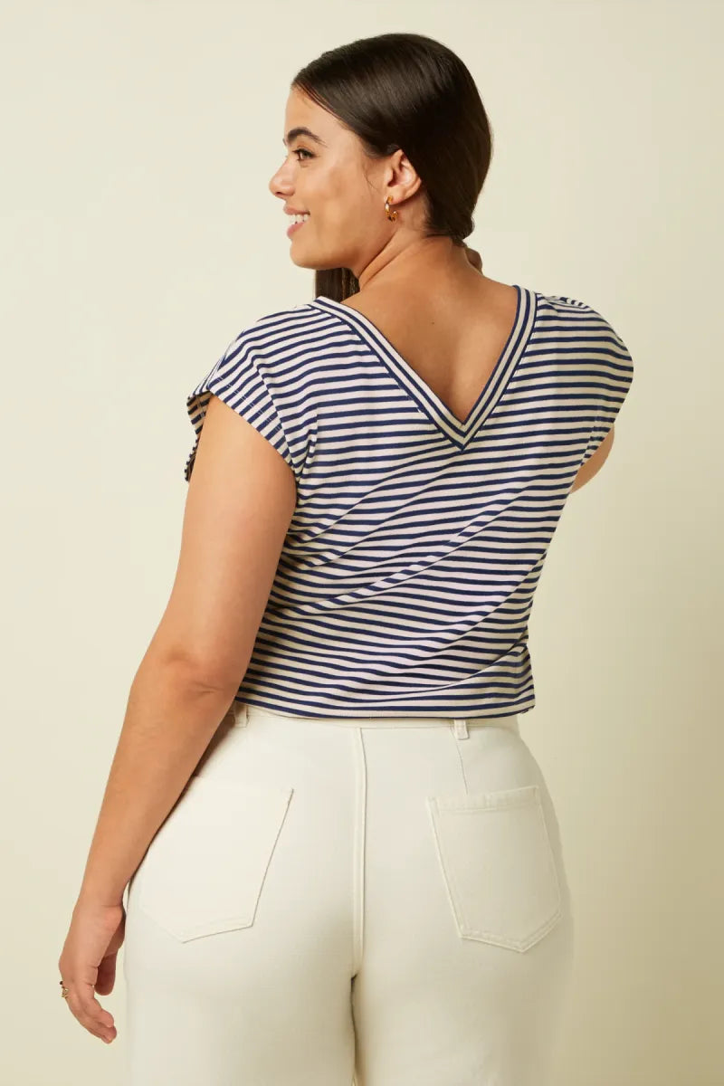 KING LOUIE Double V Top Mariniere Stripe