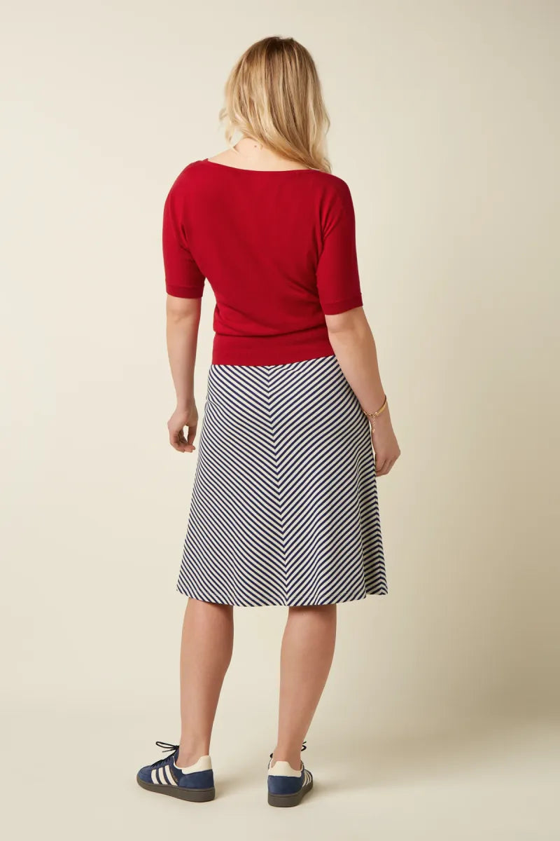 KING LOUIE Juno Panel Skirt Mariniere Stripe