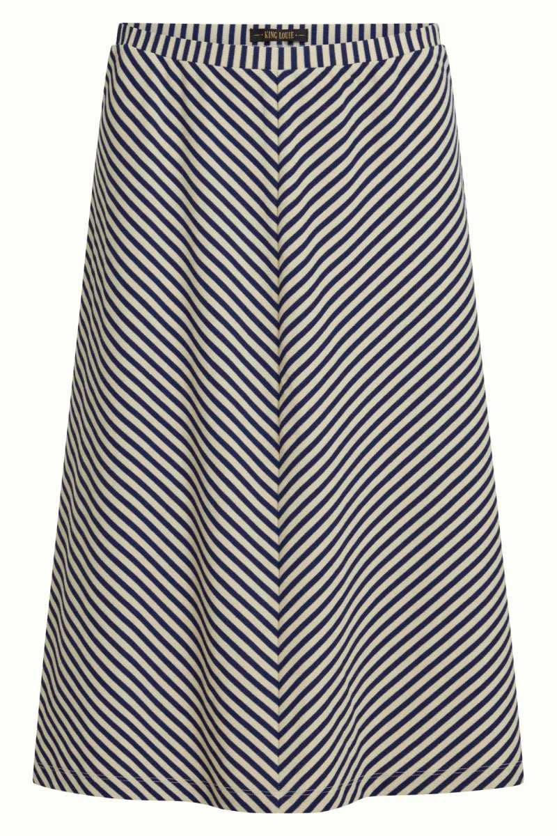 KING LOUIE Juno Panel Skirt Mariniere Stripe