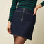 KING LOUIE Olivia Zip Skirt Muse Denim