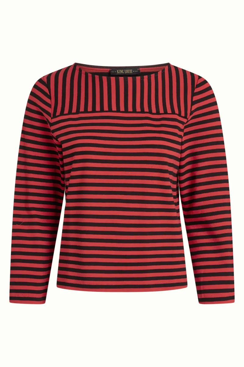 KING LOUIE Boatneck Yoke Top Chopito Stripe