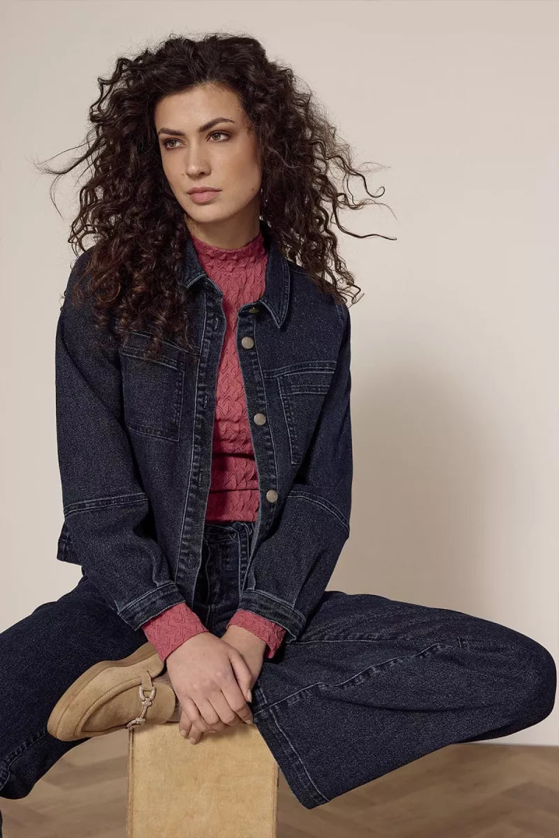 TRAMONTANA Lurex Denim Jacket