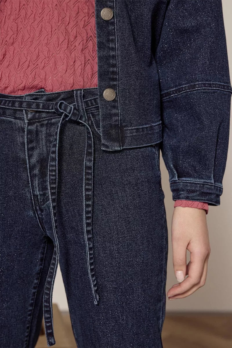 TRAMONTANA Lurex Denim Jacket