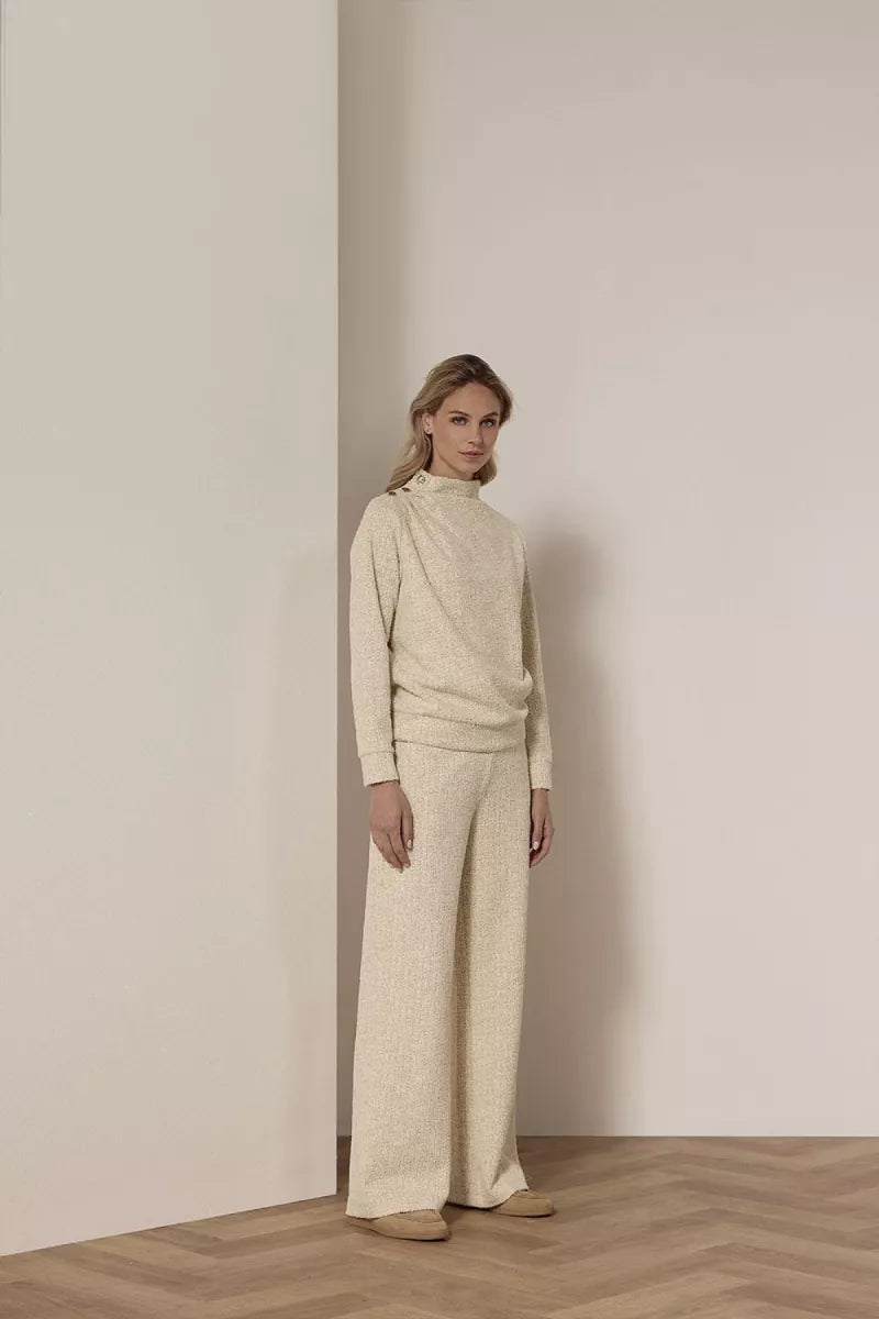 TRAMONTANA Lurex Bouclé Jumper Button Details