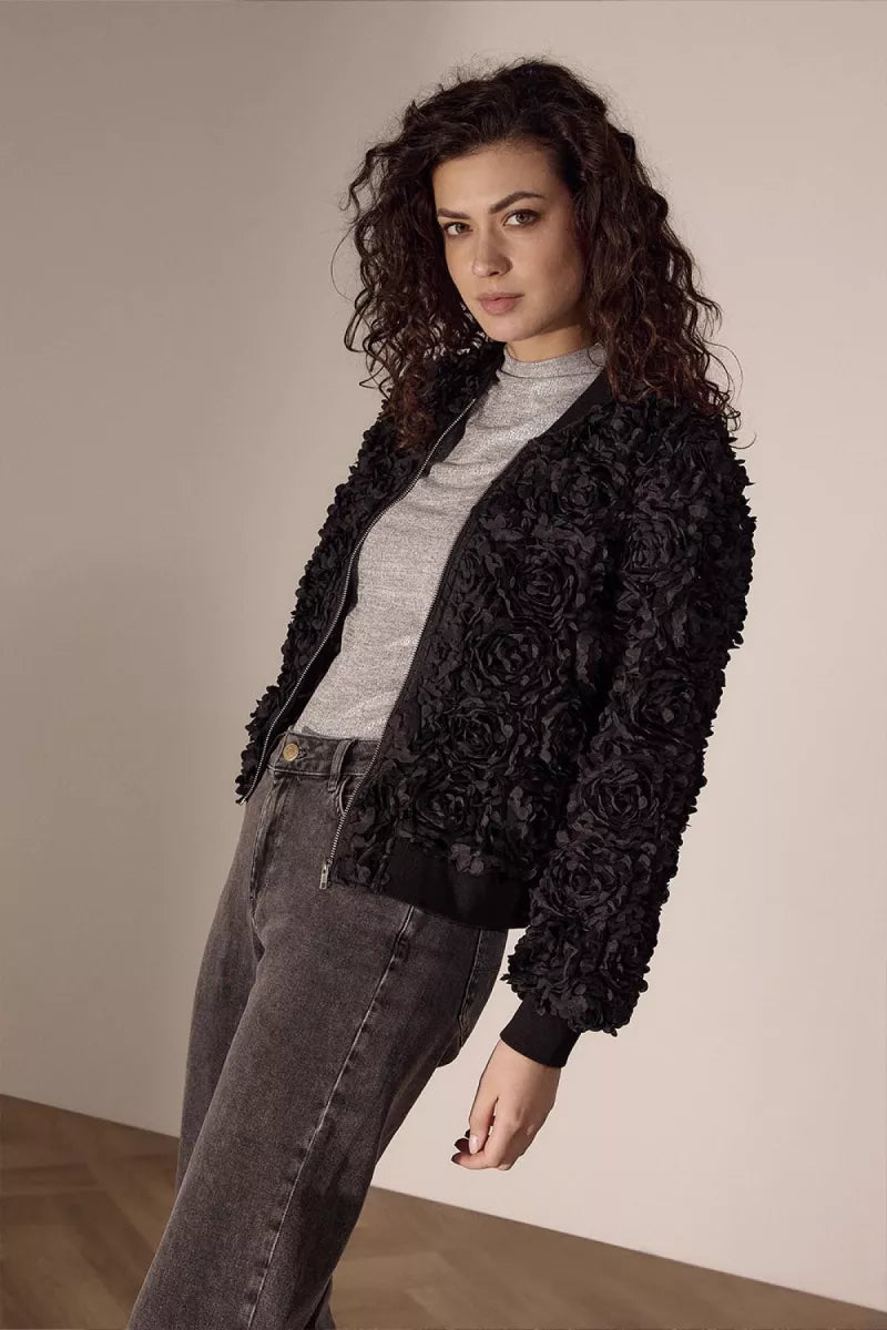 TRAMONTANA Bomber Jacket 3D Flowers