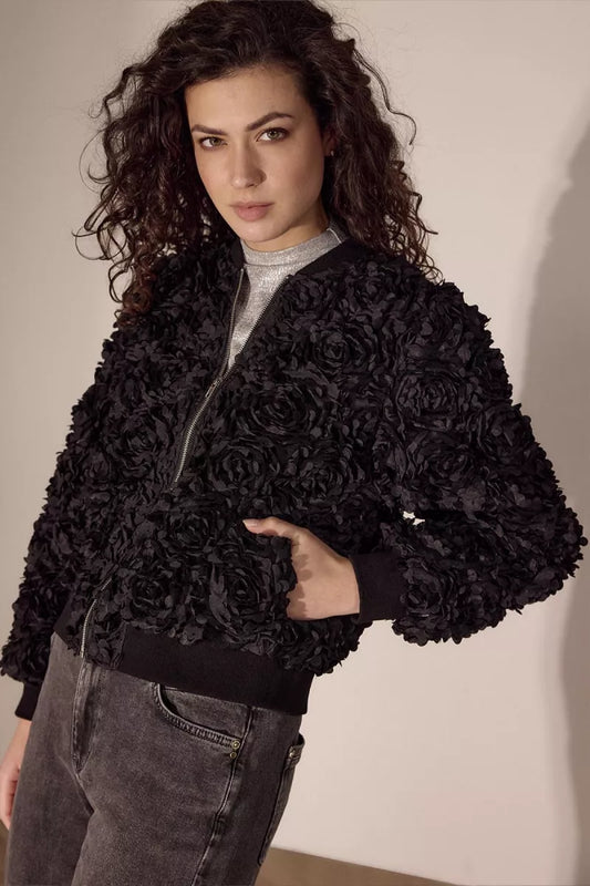 TRAMONTANA Bomber Jacket 3D Flowers