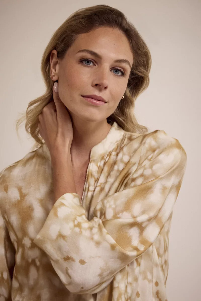 TRAMONTANA Wrap Blouse Moonshine Marble